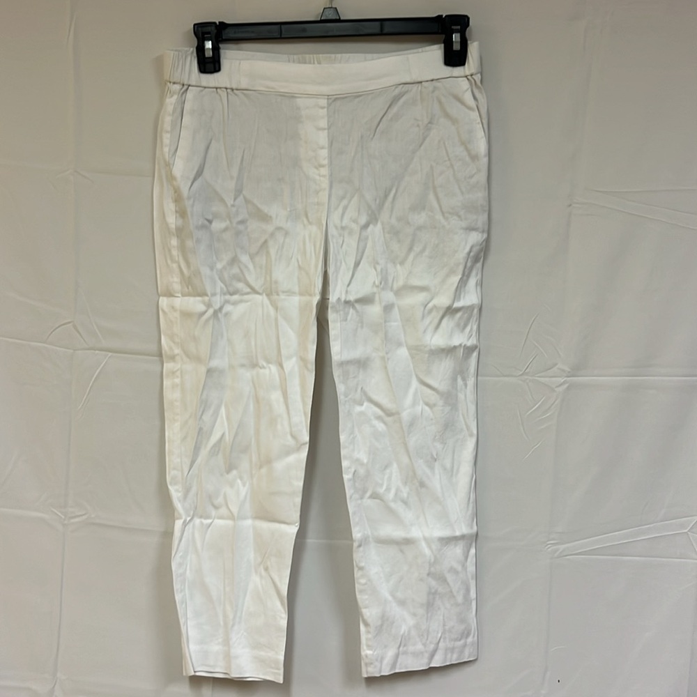 NEW J.JILL WOMENS LINEN STRETCH PULL ON PANTS SIZE: M petite